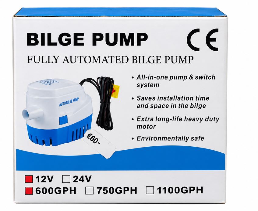 BILGE PUMP 12V 600GPH