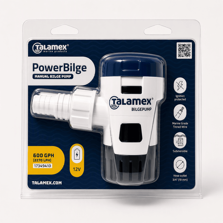 TALAMEX MANUAL BILGE PUMP 12V 600GPH